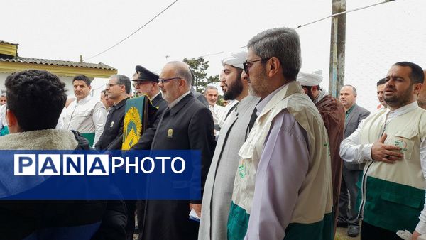 استقبال از کاروان زیر سایه خورشید در دبستان امام رضا(ع) نور