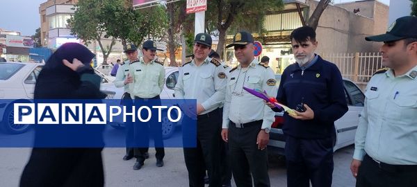 قدردانی از ماموران نیروی انتظامی فراجا و جمعی از خواهران شهرستان شیروان در طرح عفاف و حجاب توسط  پایگاه شهیده ناهید فاتحی کرجو روستای چلو