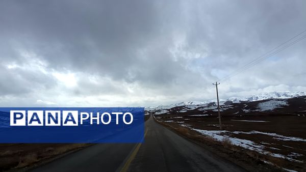 بارش برف زمستانی در روستای برزنون شهرستان نیشابور