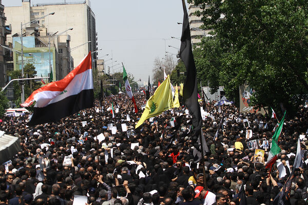 مراسم تشییع پیکر شهدای خدمت در تهران