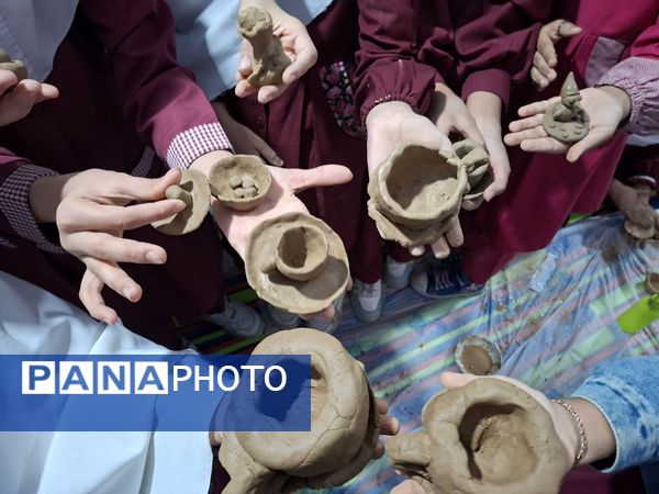 شوق یادگیری دانش‌آموزان پایه چهارم در ساخت وسایل سفالی