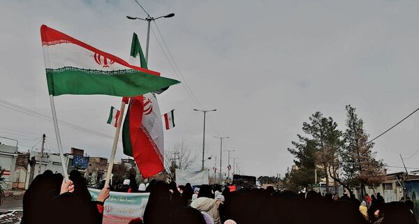 راهپیمایی 22 بهمن در شهر سلامی