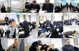 بازدید سرزده رئیس سازمان مدارس و مراکز غیردولتی از حوزه برگزاری امتحانات نهایی‌