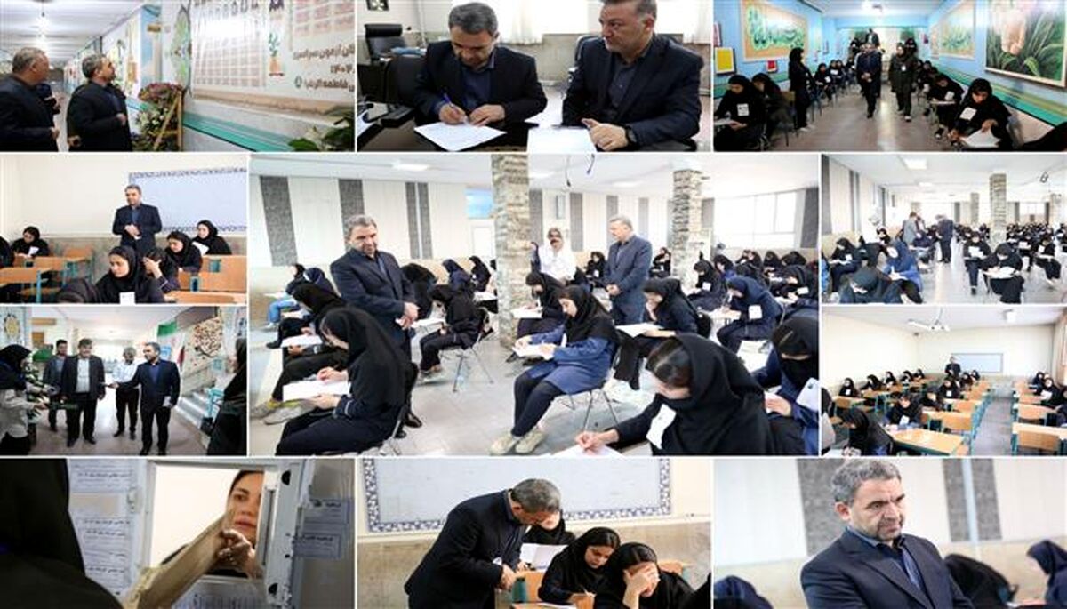 بازدید سرزده رئیس سازمان مدارس و مراکز غیردولتی از حوزه برگزاری امتحانات نهایی‌