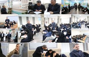 بازدید سرزده رئیس سازمان مدارس و مراکز غیردولتی از حوزه برگزاری امتحانات نهایی‌