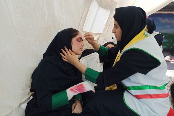 اجرای مانور زلزله در دبیرستان حاج علی اکبر گراشی ناحیه 3 شیراز