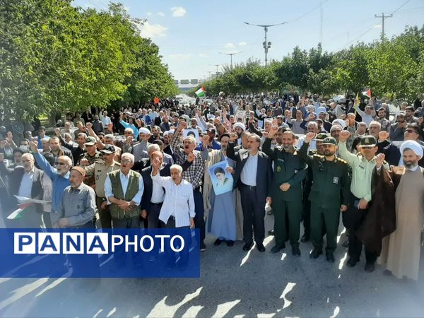 راهپیمایی مردم خراسان شمالی علیه جنایات رژیم صهیونسیتی 