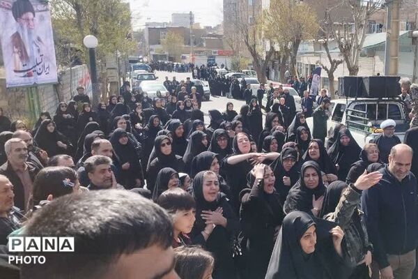  تشیع جنازه شهیده جنگ آمریکایی _ صهیونی در چهاردانگه