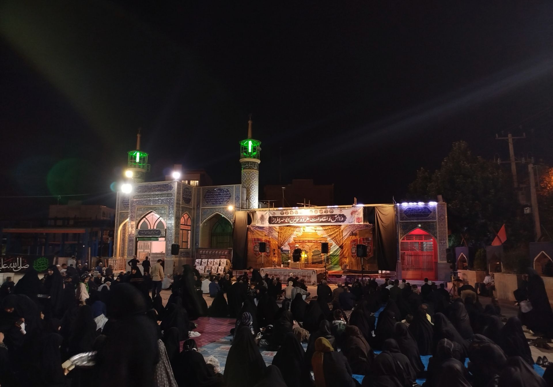 مراسم عزاداری سیدالشهدا در کنار مزار شهدای گمنام نیشابور