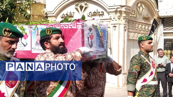 مراسم تشییع پیکر شهید جانباز «علی رفیعی» در کاشمر 