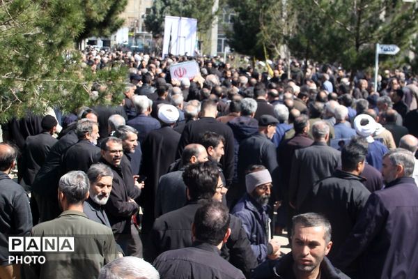 تشییع و خاکسپاری شهید جنگ رمضان در بهارستان‌دو