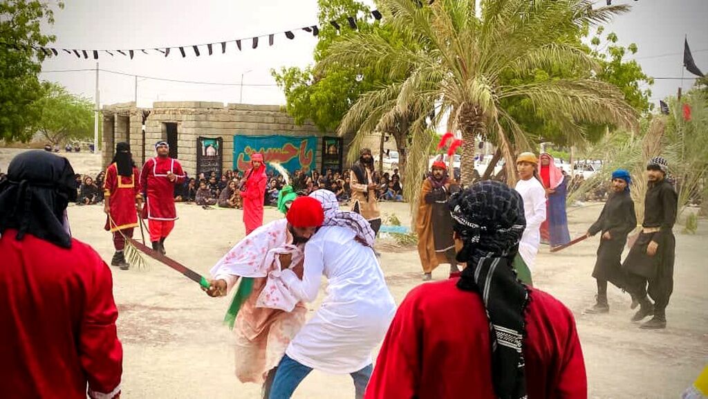 مراسم عاشورای حسینی در مسجد حضرت ابوالفضل (ع) شهر شمیل بندرعباس