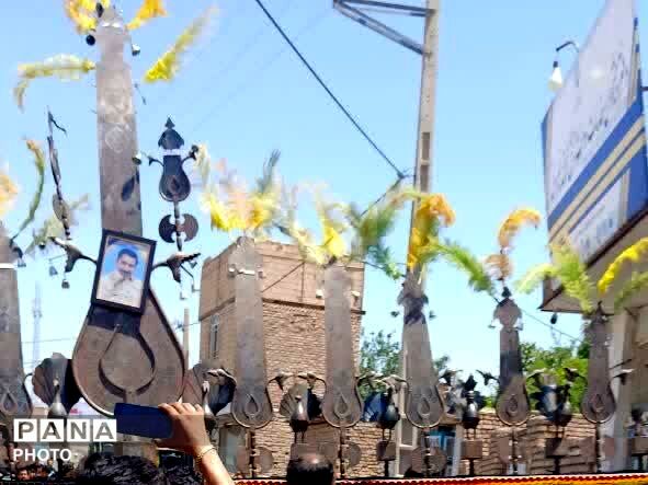 در هشتمین روز ماه محرم طنین نوای یا حسین در کوچه‌های فدافن پیچید
