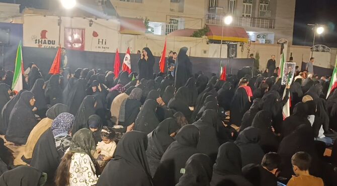 چرام در سوگ رهبر شهید؛ اجتماع باشکوه مردم همزمان با آیین تشییع