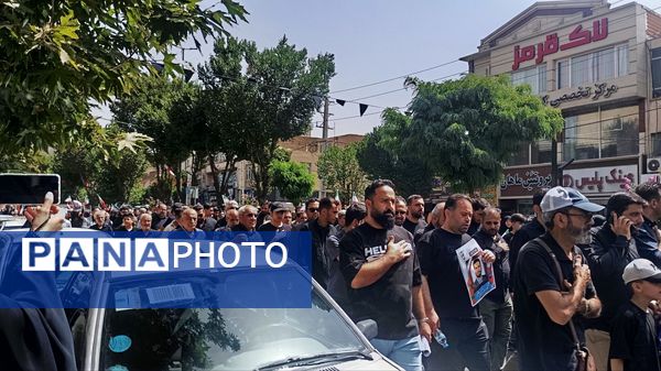 آیین تشییع شهید مرتضی جمالی در فردیس