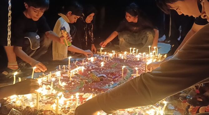 پلدختر غرق در سوگ شام غریبان حسینی شد