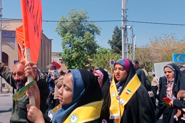 همه مردم شیراز فریاد حمایت از فلسطین سر دادند