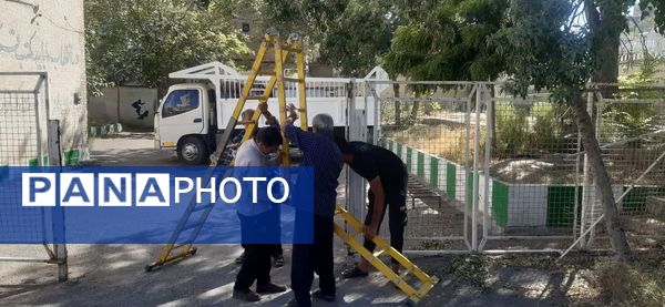 اعزام خادمیاران رضوی شهرستان فلاورجان به مشهد مقدس و برپایی موکب در میدان شهدا شهر مشهد