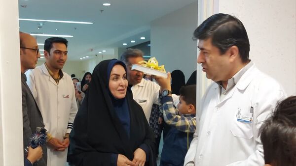 آیین نواختن زنگ مهر ویژه دانش آموزان دبستان امید بیمارستان فوق تخصصی کودکان اکبر مشهد 