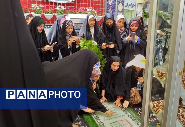 دختران اثرگذار شهرستان‌های تهران مزار سردار دلها و شهیده آیدا قاسمی را زیارت کردند