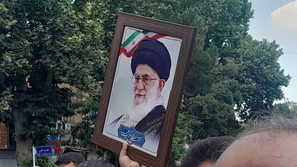  حضور بی نظیر مردن نیشابور در راهپیمایی بر علیه حمله رژیم صهیونسیتی