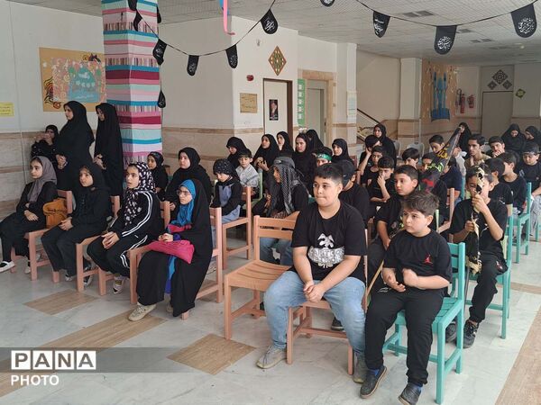 عزاداری کودکان عاشورایی در کانون پرورش فکری مرکز پردیسان قم
