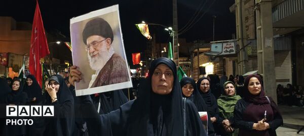 مراسم راهپیمایی و عزاداری برای تشییع رهبر شهید در گچساران 