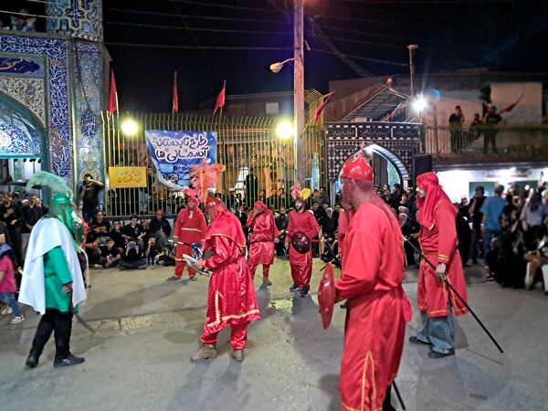 آیین خیمه سوزان در مسجد ابوالفضل قائمشهر