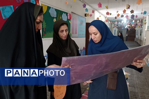 بازدید کارشناس مسئول سلامت و تندرستی آموزش و پرورش شهرستان قدس، از دبستان پروین، در جایگاه یک خانه محیط زیستی