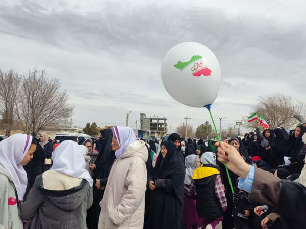 راهپیمایی پرشور ۲۲ بهمن ماه خرم‌بید