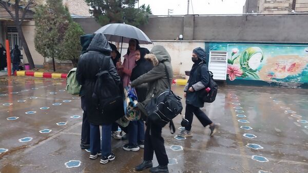 اولین بارش باران الهی در شهر زیبای  نیشابور 