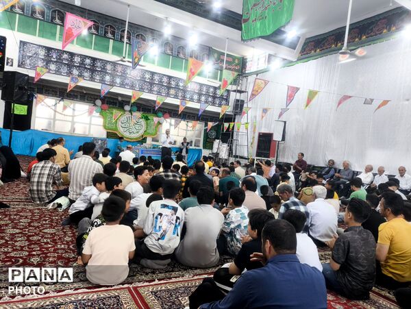 جشن باشکوه عید غدیر با حضور پرشور مردم در حسینیه حیدری فدافن 