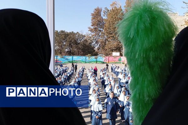 حضور خادمین امام رضا (ع) در دبستان دخترانه آیین روشن