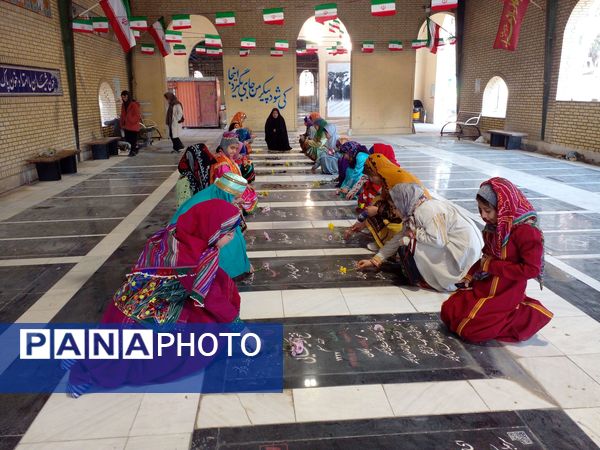 گلباران مزار شهدای شهرستان قدس توسط دانش‌آموزان مدرسه هدی یک