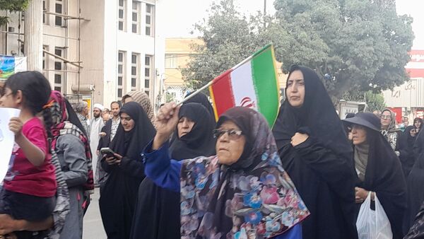  حضور بی نظیر مردن نیشابور در راهپیمایی بر علیه حمله رژیم صهیونسیتی