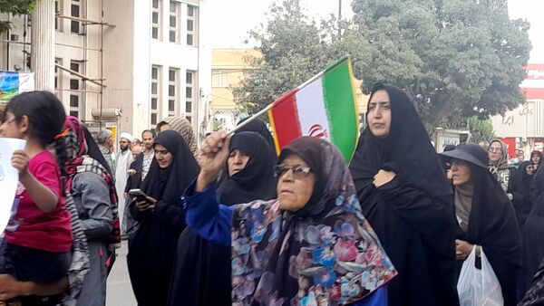  حضور بی نظیر مردن نیشابور در راهپیمایی بر علیه حمله رژیم صهیونسیتی