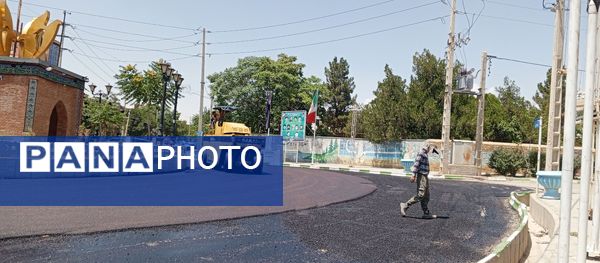 بازسازی آسفالت میدان اصلی شهر تیتکانلو 