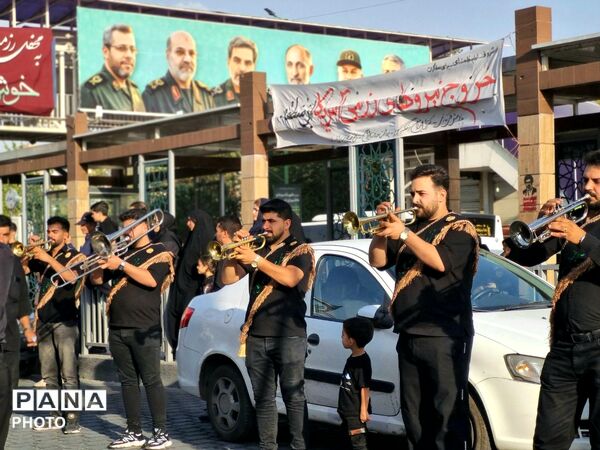 تجلی شور حسینی در گلستان شهدا؛ اجتماع کاروان‌های عزاداری تاسوعا