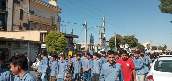 مردم شهرستان چرداول کفن پوشان جنایات رژیم صهیونیستی در غزه و لبنان را محکوم کردند