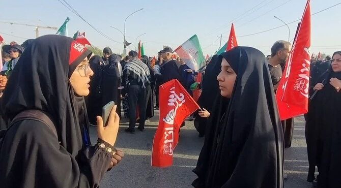 حرف دل زائران نوجوان درمراسم تشییع رهبر شهید