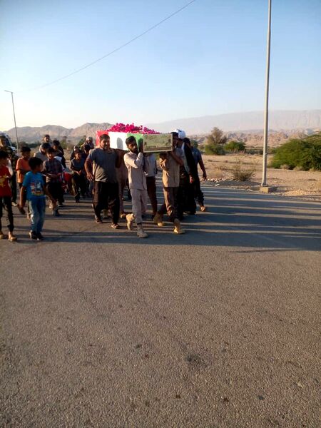 ورود پیکر شهید گمنام به روستای لاور 