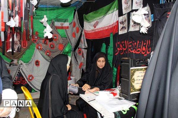 گردهمایی معلمان چهاردانگه در موکب فرهنگیان تجمعات شبانه