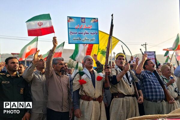 نمایش عظیم اقتدار جان‌فدایان ایران امام رضایی در باشت