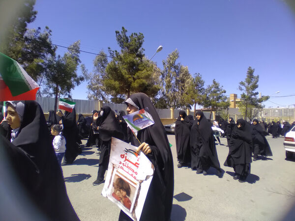 راهپیمایی روز قدس در شهر کهک قم