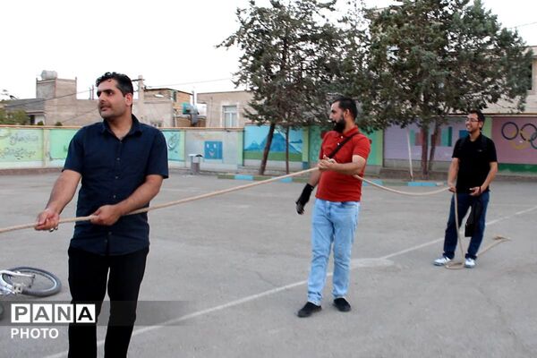 برگزاری جشنواره «میدان پویا» در دبستان مهدی موعود روستای باغکمش پردیس