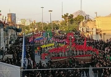 آیین علم کشی روز تاسوعای حسینی در تفت