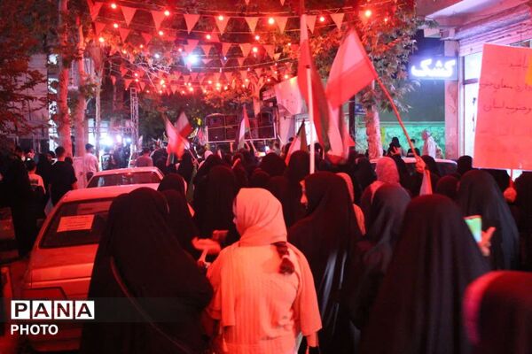 خیابان‌های امشب ؛عزادار حسین (ع)