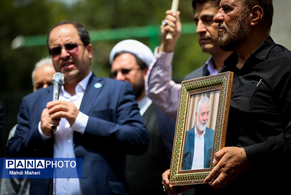 تجمع مقابل دانشگاه تهران در محکومیت ترور شهید اسماعیل هنیه