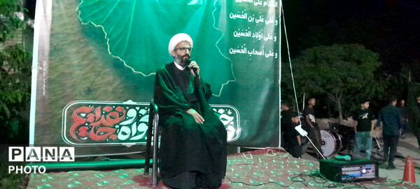 عزاداری و زنجیر زنی  شب هفتم ماه محرم در حسینیه شهدای شهر بار  