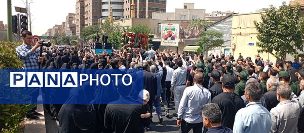 تشییع باشکوه پیکر بسیجی شهید در حمله رژیم صهیونیستی؛ مردم با فریاد مرگ بر اسرائیل وداع کردند